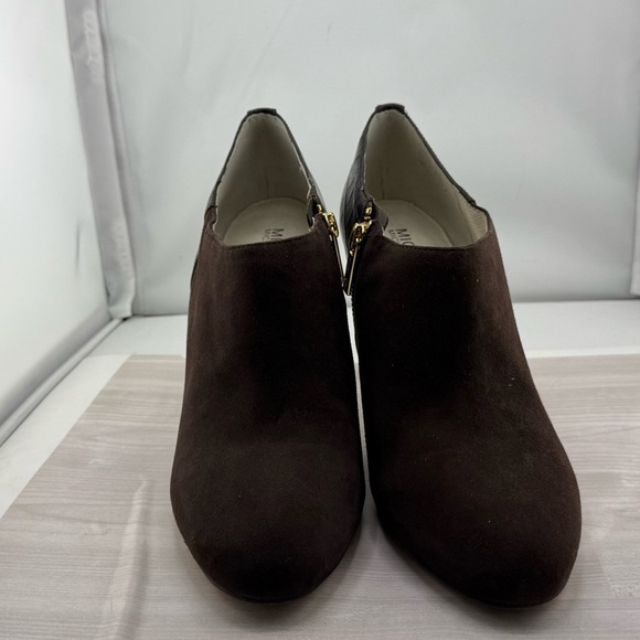 Michael Kors Gold and Brown Heeled Boots - Picture 5 of 6